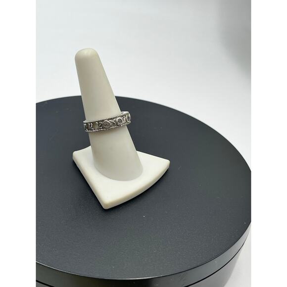 Ross Simon 925 Designer Signed Blue Topaz Sterling Silver Band Ring Sz 8.5 - Picture 8 of 15